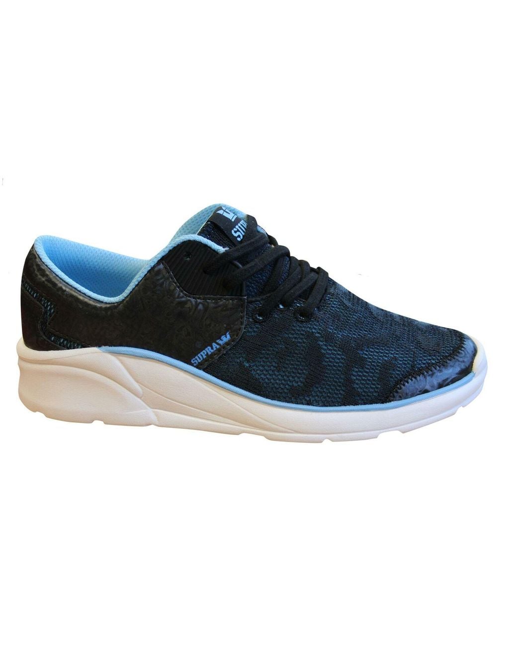 Supra Blue Noiz Trainers Lace Up Casual Running Shoes 98026 069 Leather