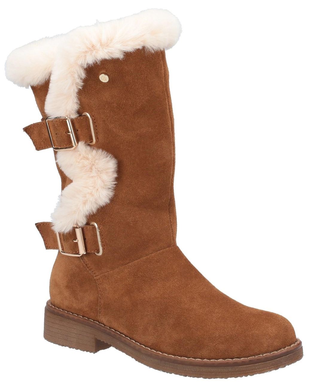 Hush Puppies Brown Megan Ladies Mid Boots