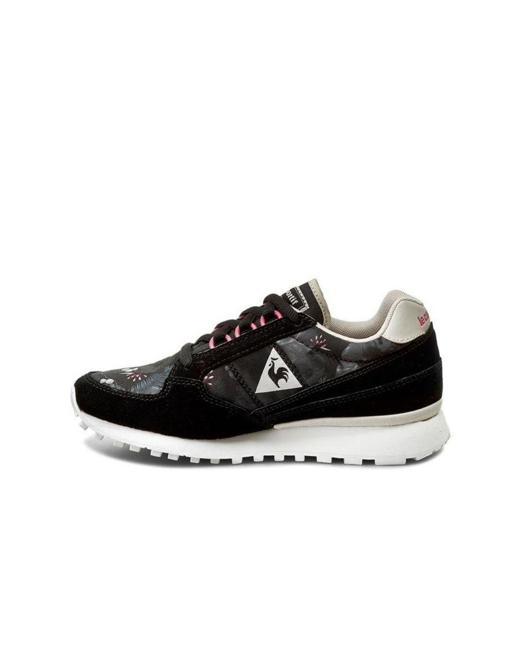 Le Coq Sportif Black Eclat Winter Floral Trainers