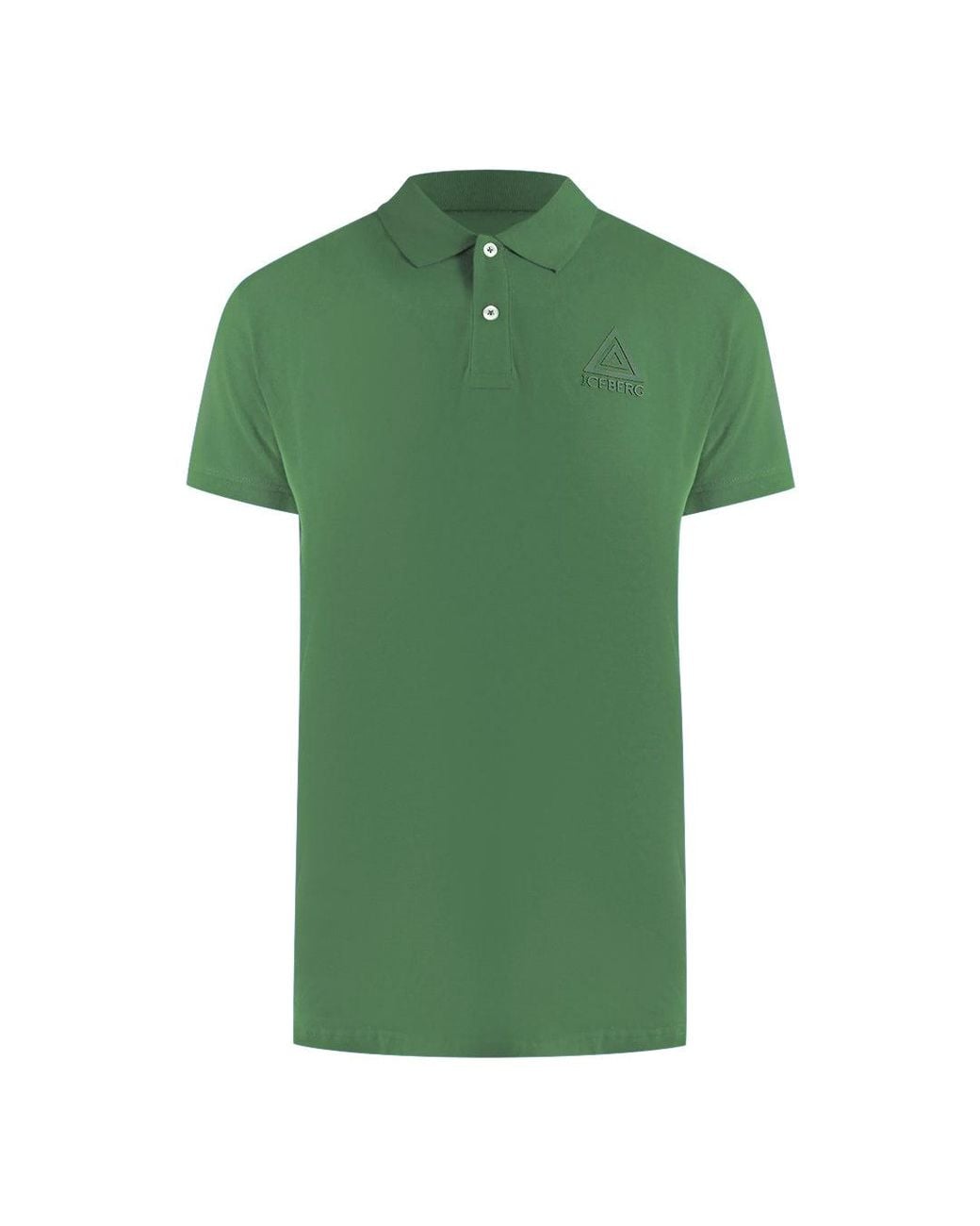 Ice Iceberg Green Triangle Logo Military Polo Shirt for men