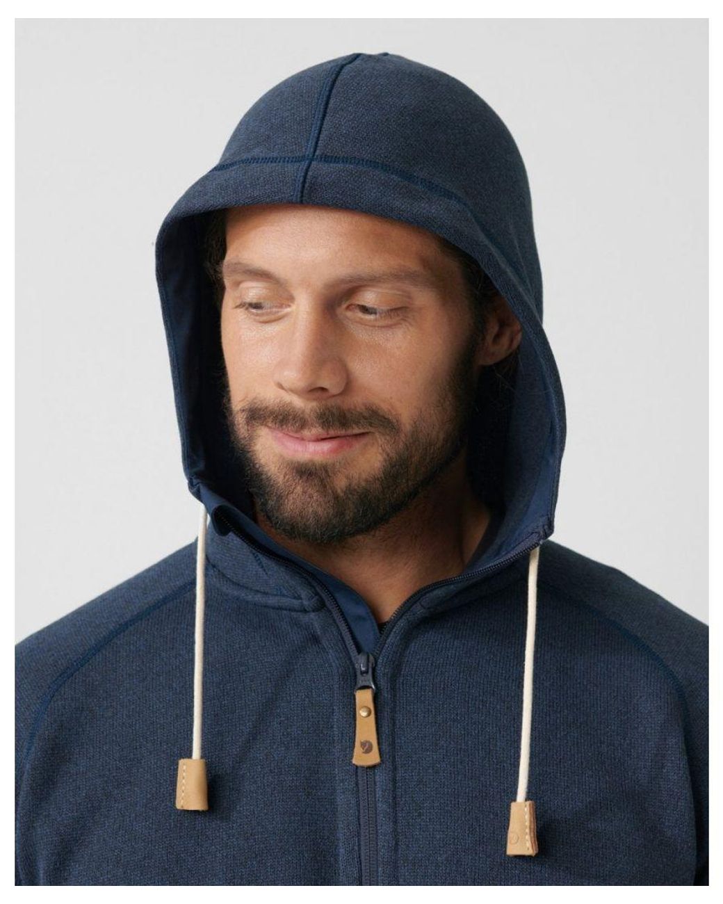 Fjallraven Blue Ovik Fleece Hoodie for men