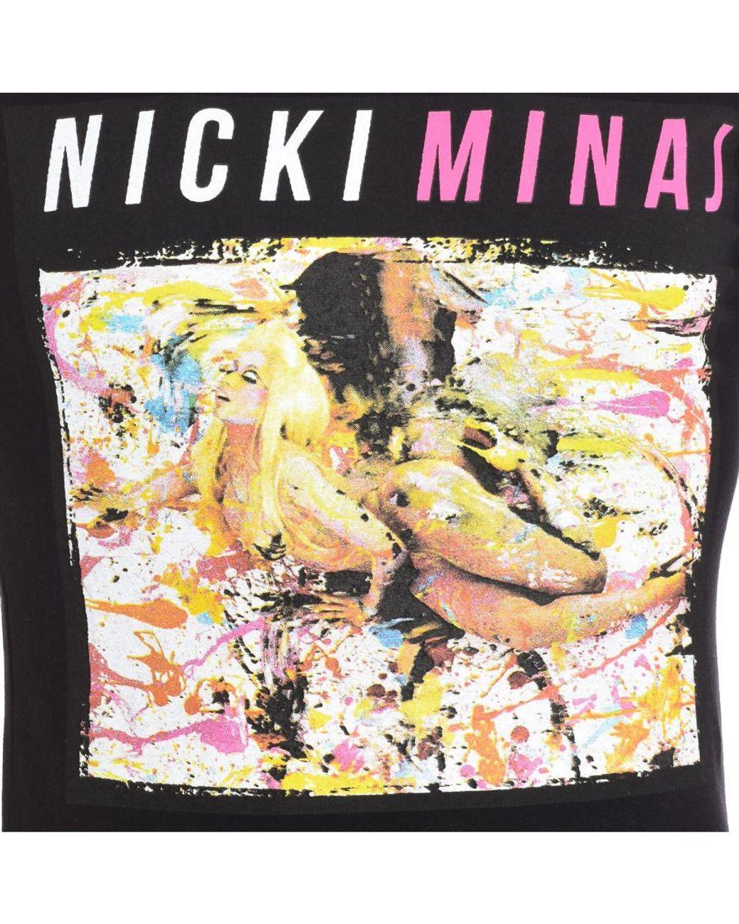 ELEVEN PARIS Black Nicki Short Sleeve Round Neck T-Shirt 13S1Lt076 for men