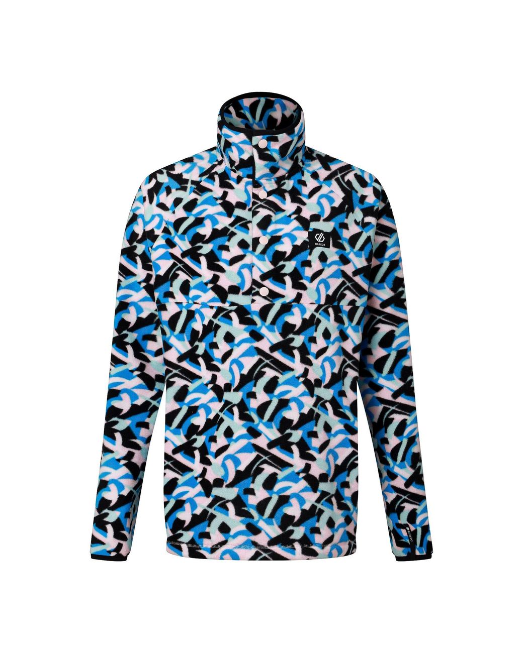 Dare 2b Blue Ladies Swirl Button Fleece Top (Multicoloured)