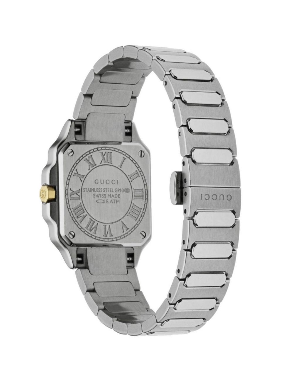 Gucci Metallic Ya166503 G-Flat Dial Ladies Watch Stainless Steel