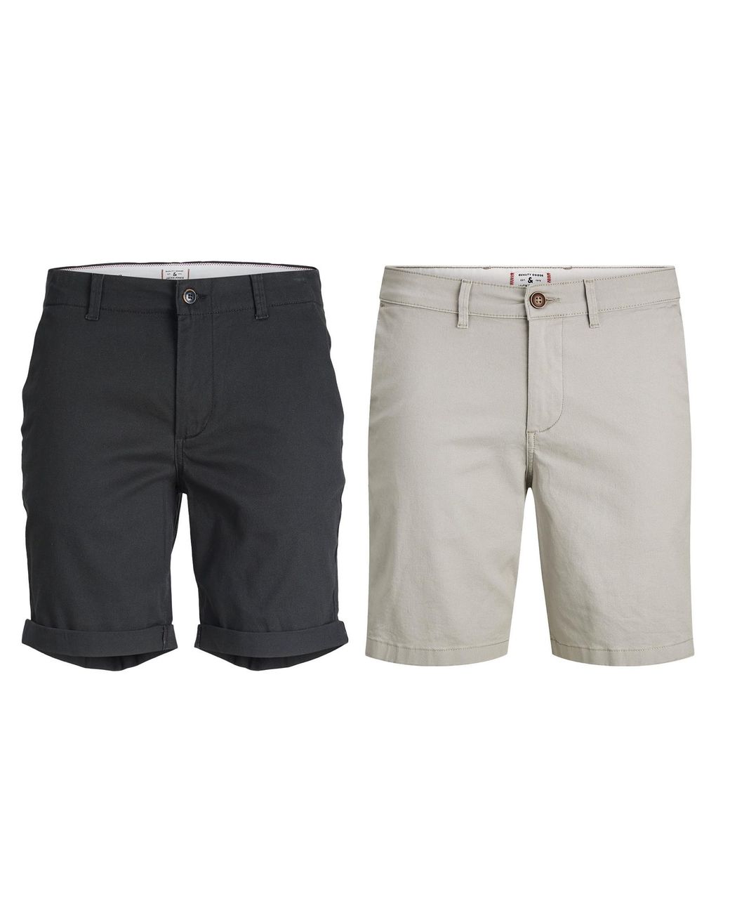 Jack & Jones Gray 2 Pack Chino Shorts for men
