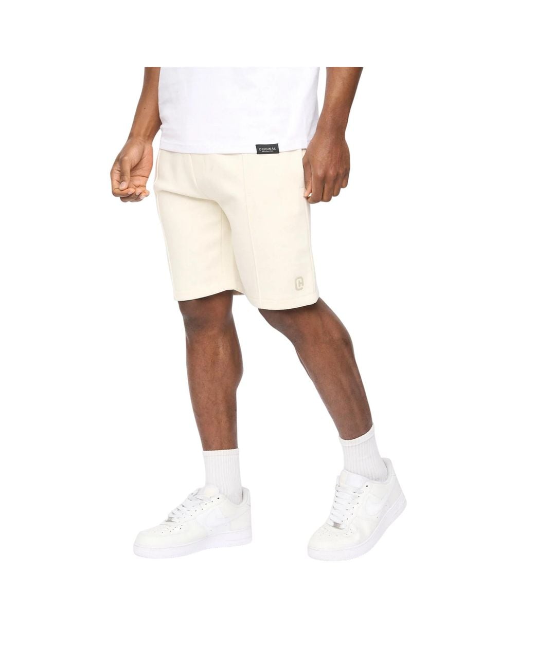 Crosshatch Natural Bardon Casual Shorts (Neutral) for men