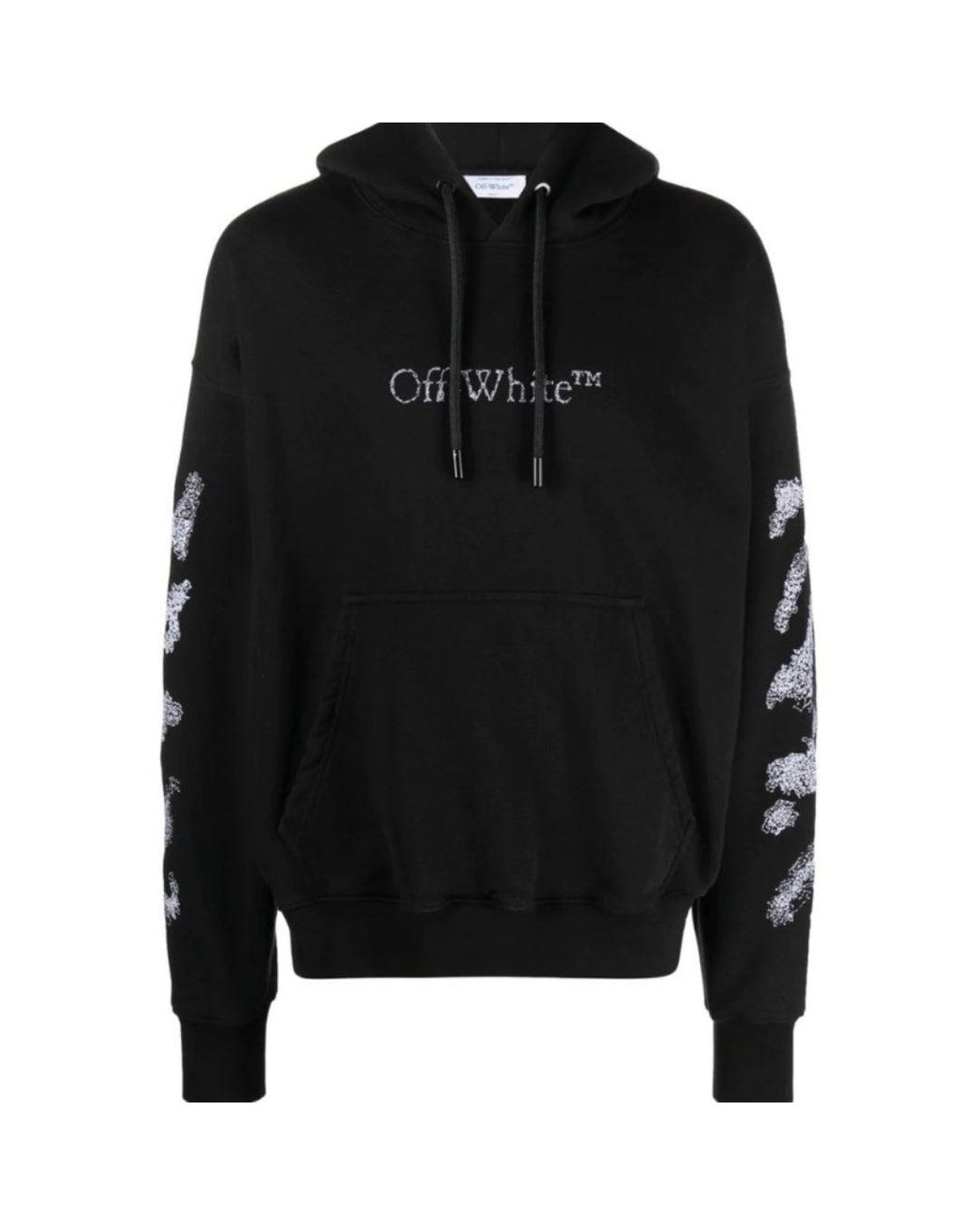 Off-White c/o Virgil Abloh Black Diags Bit Book Skate Hoodie Cotton for men