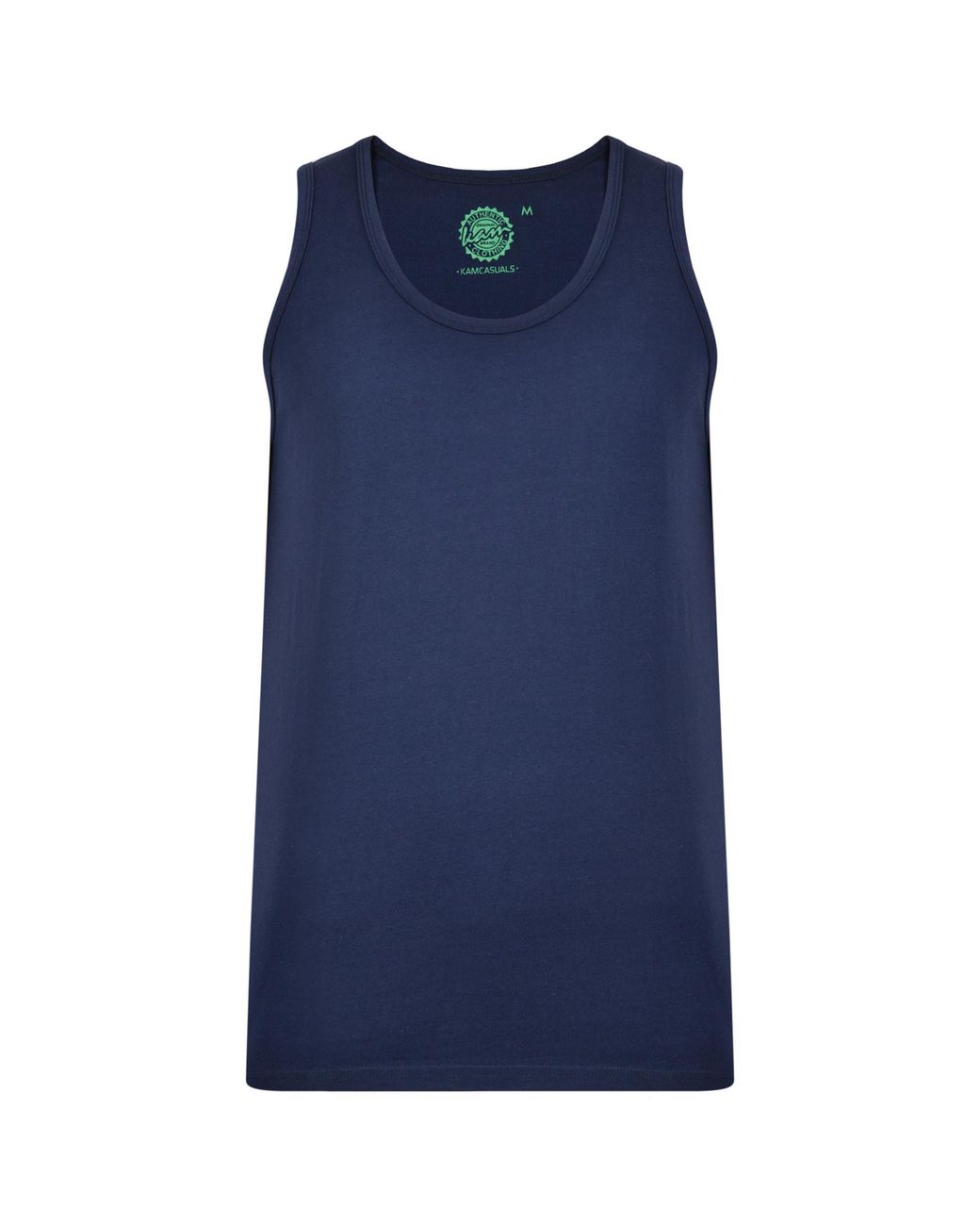 KAM Jeanswear Blue Plus Size Classic Vest Kam Sleeveless Crew Neck for men