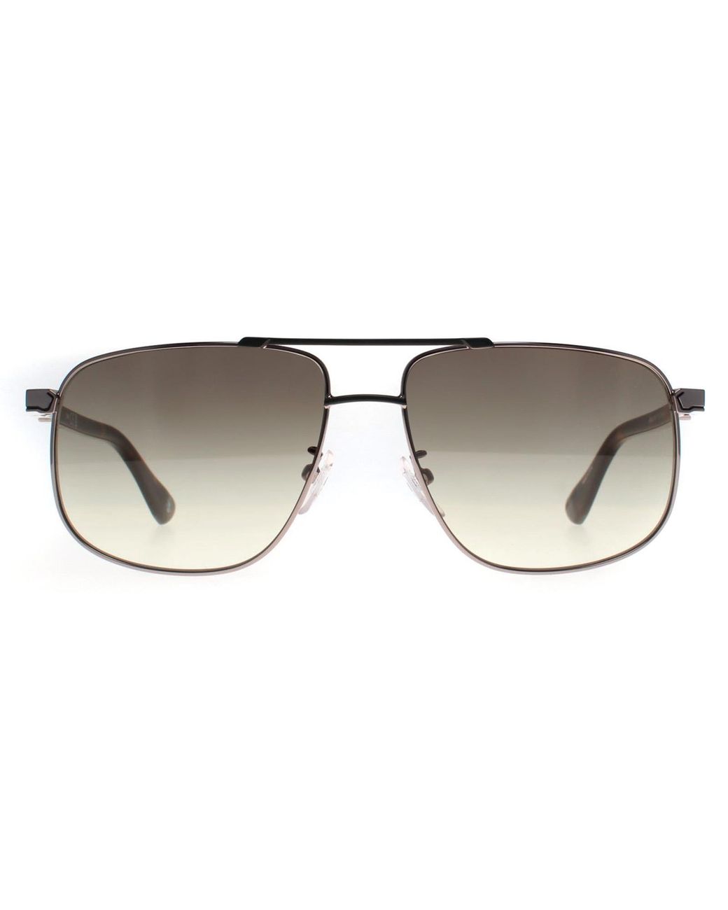 BMW Brown Aviator Shiny Palladium Gradient Bw0031 Sunglasses for men