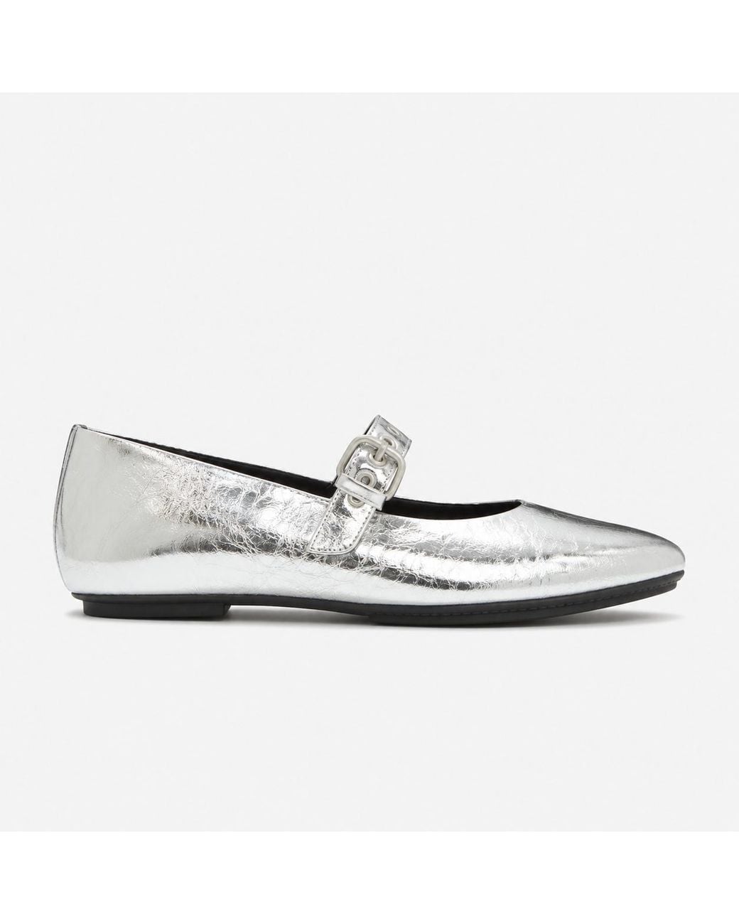 Fitflop White Delicato Metallic Mary Jane Leather