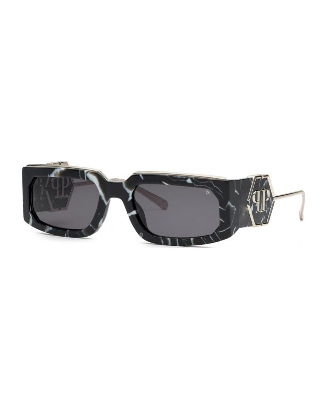 Philipp Plein Black Spp119M-580Z21 Spp119M 58 0Z21 Sunglasses