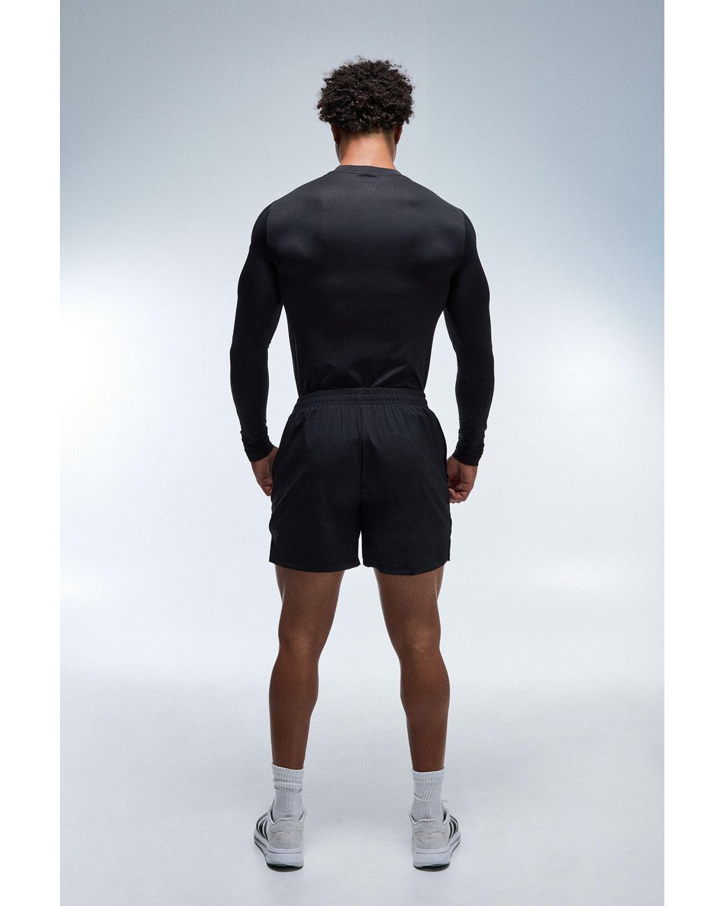 BoohooMAN Black Training Dept Muscle Fit Long Sleeve T-Shirt for men