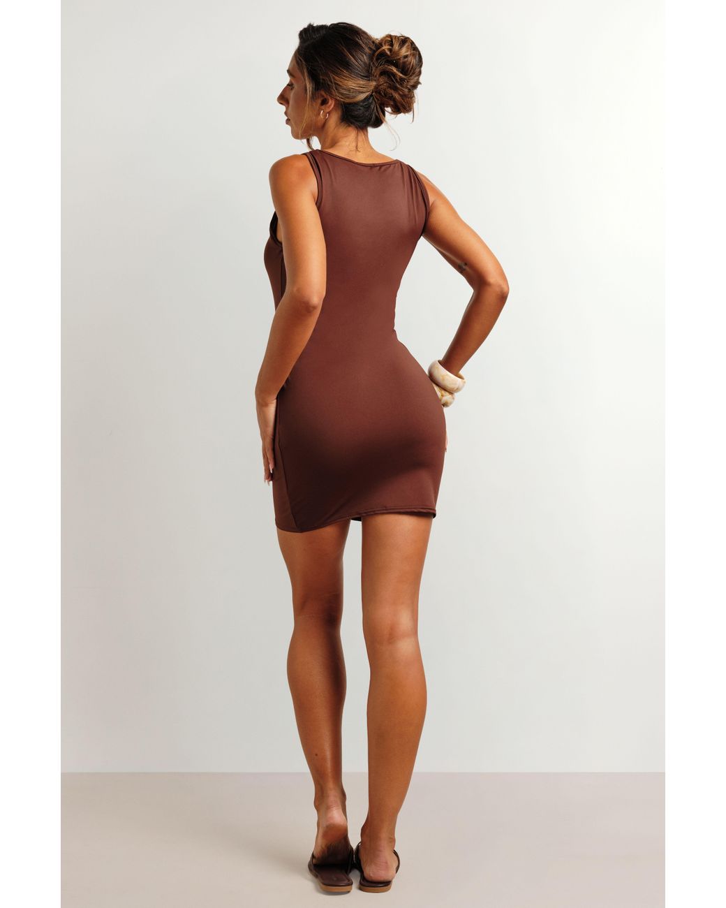 Boohoo Brown Super Soft Mini Dress