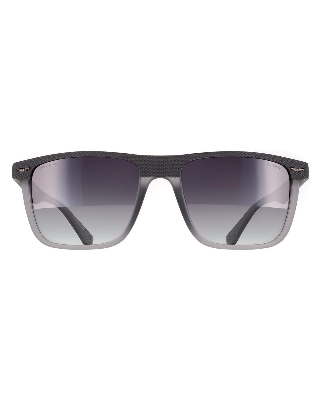 Police Gray Rectangle Matte Dark Smoke Gradient Sple02 Gator 2 for men