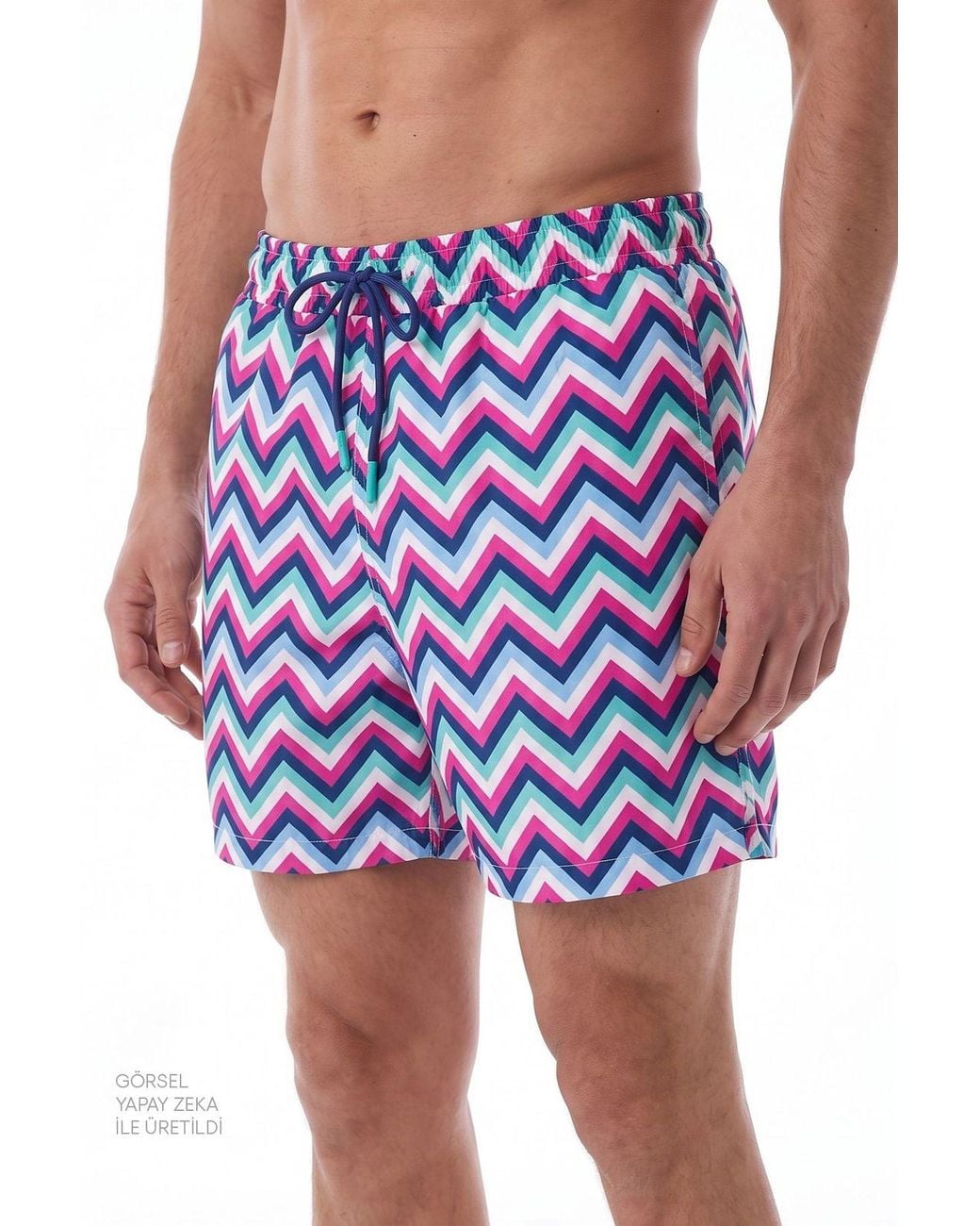 Penti Blue Zigzag Revival Shorts for men