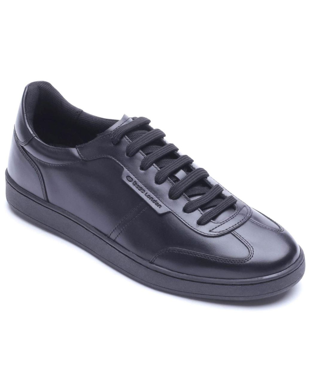 Base London Blue Tucker Leather Trainers for men