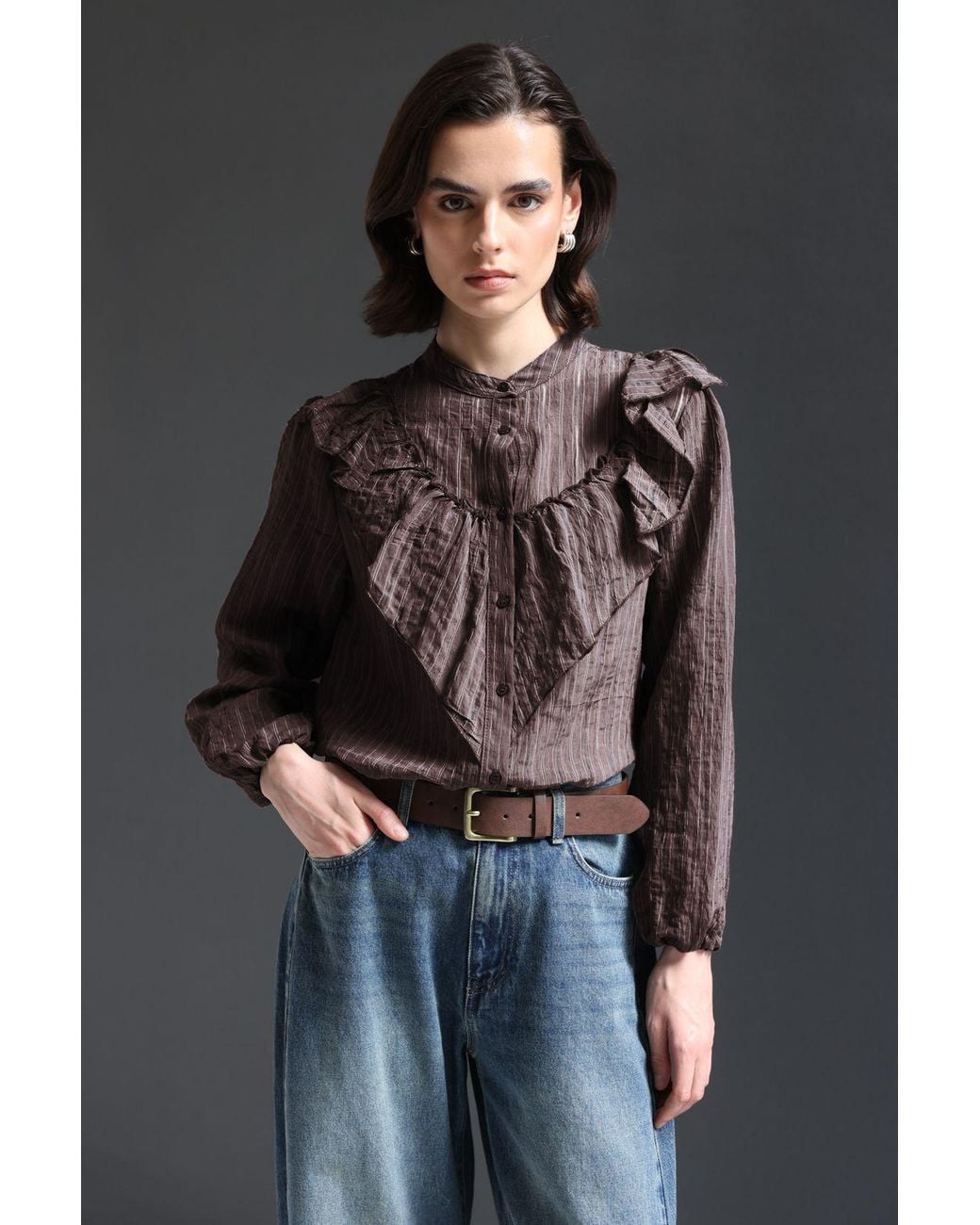 MixRay Gray Cotton Blend Shirt