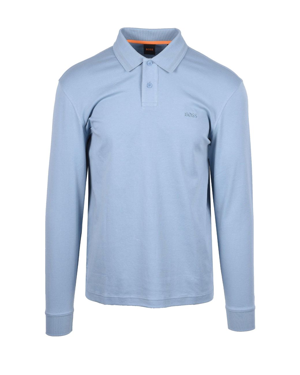 Boss Blue Interlock Polo Light Pastel for men