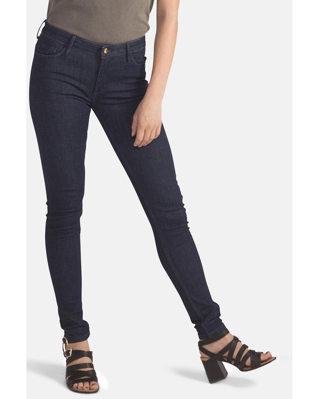 Monkee Genes Blue Dark Organic Cotton Super Skinny Mid-Rise Denim Jeans