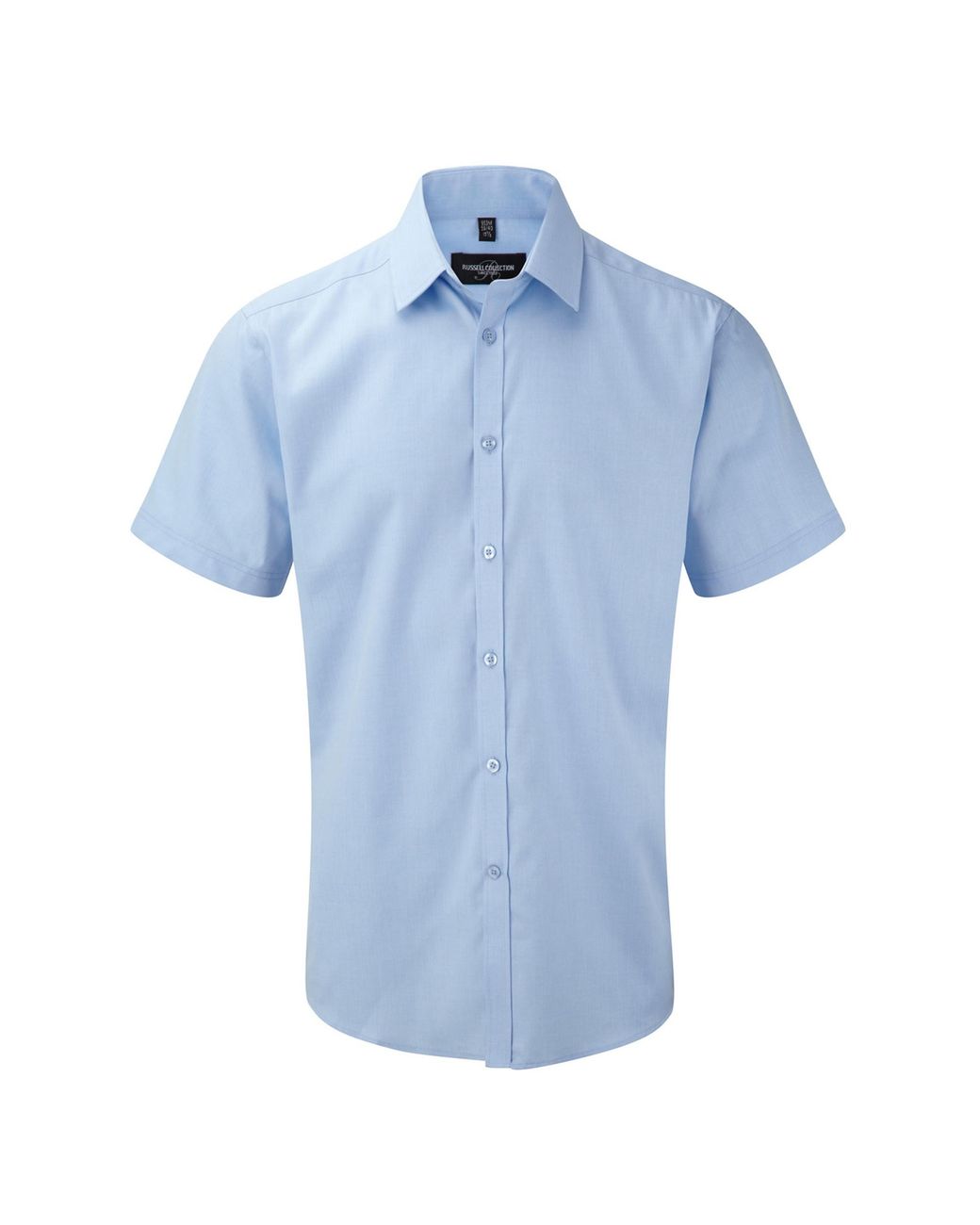 Russell Blue Short Sleeve Herringbone Work Shirt (Light) for men