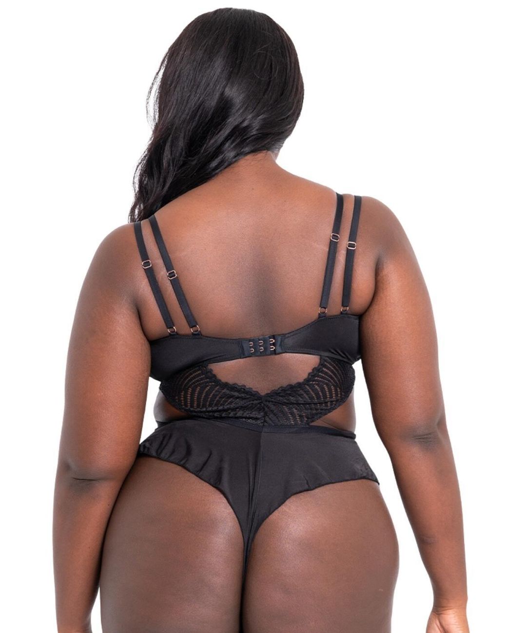 Curvy Kate Black After Hours Stretch Lace Teddy