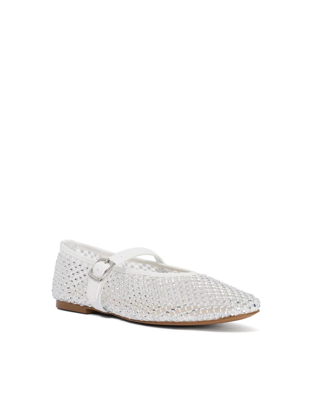 Dune White Haislee Diamante Mary Jane Shoes