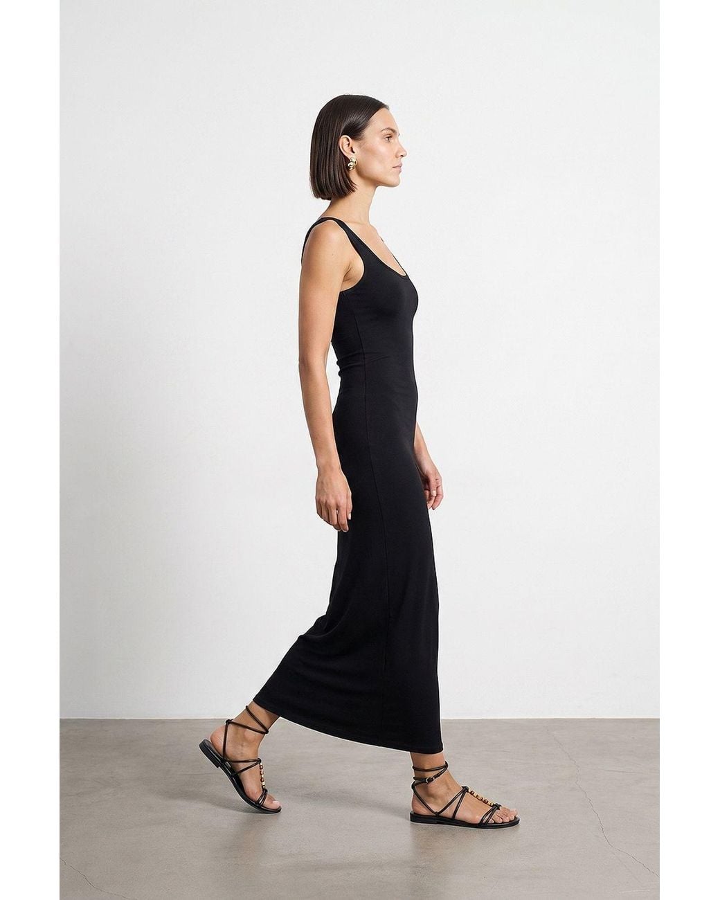 Dilvin White Sleeveless Bodycon Midi Dress