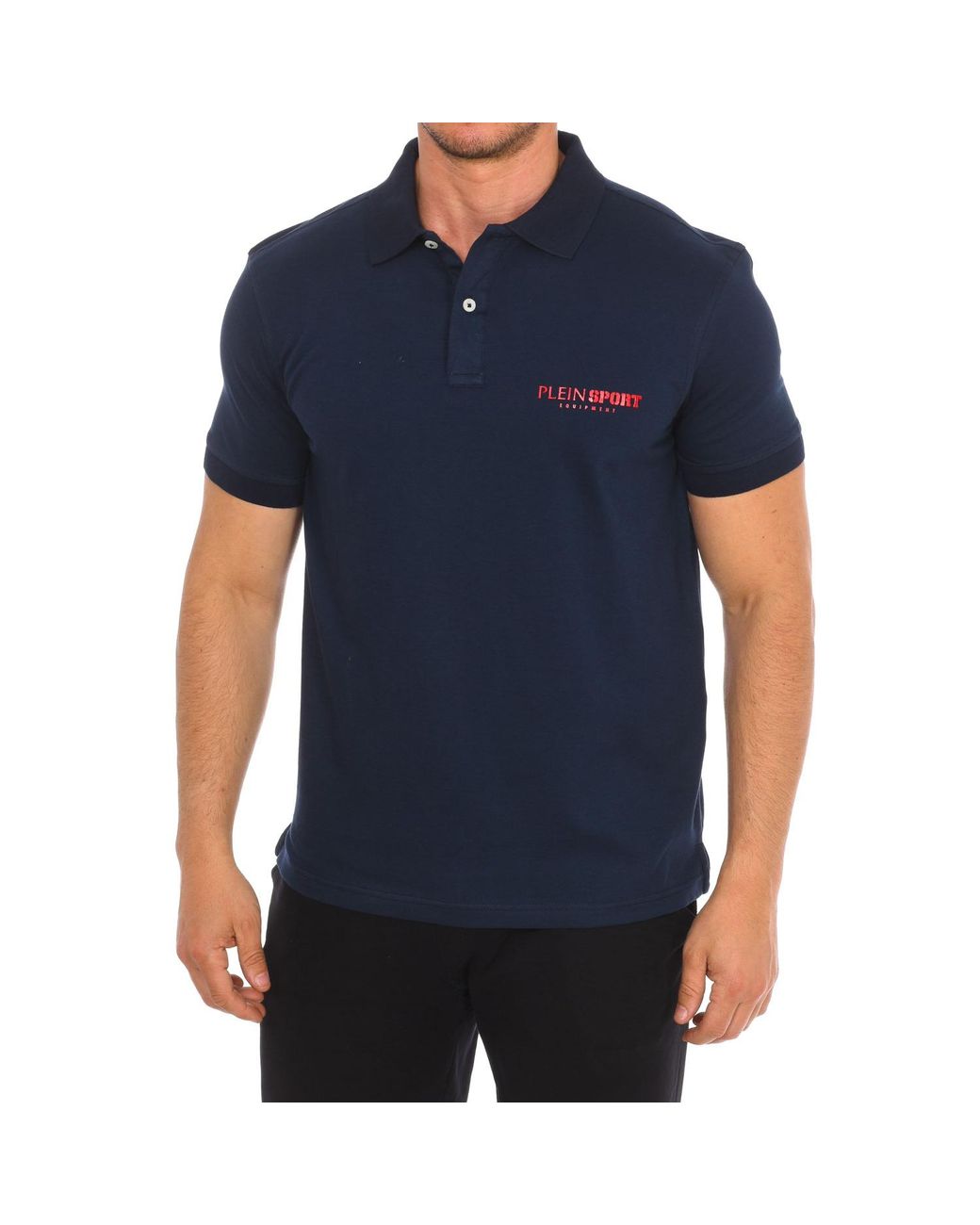 Philipp Plein Blue Pips500 Short Sleeve Polo for men