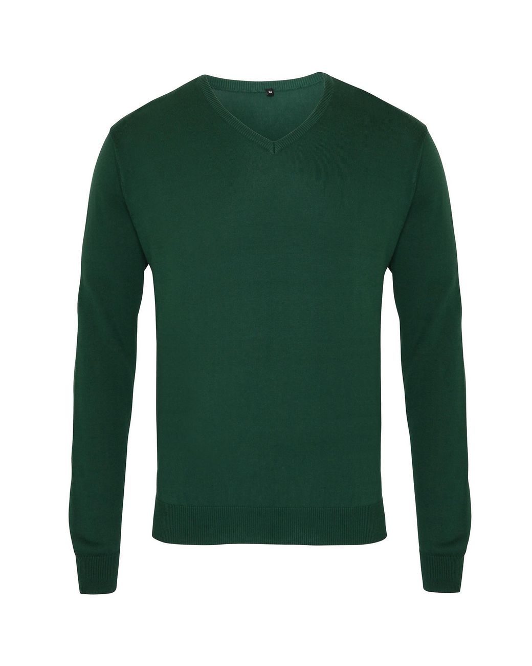 PREMIER Green V-Neck Knitted Sweater (Bottle) for men