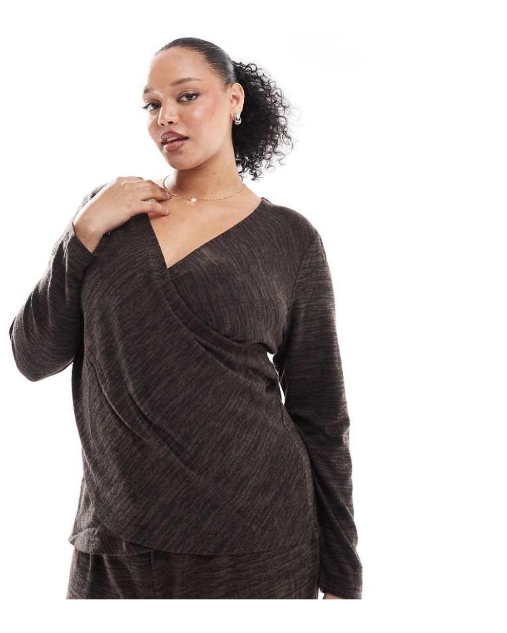 Vero Moda Black Cross Front Jersey Top Co-Ord