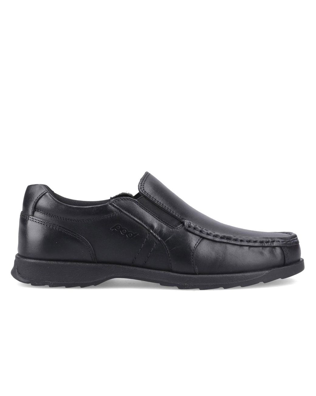 Pod Black Nyle Leather Shoes for men