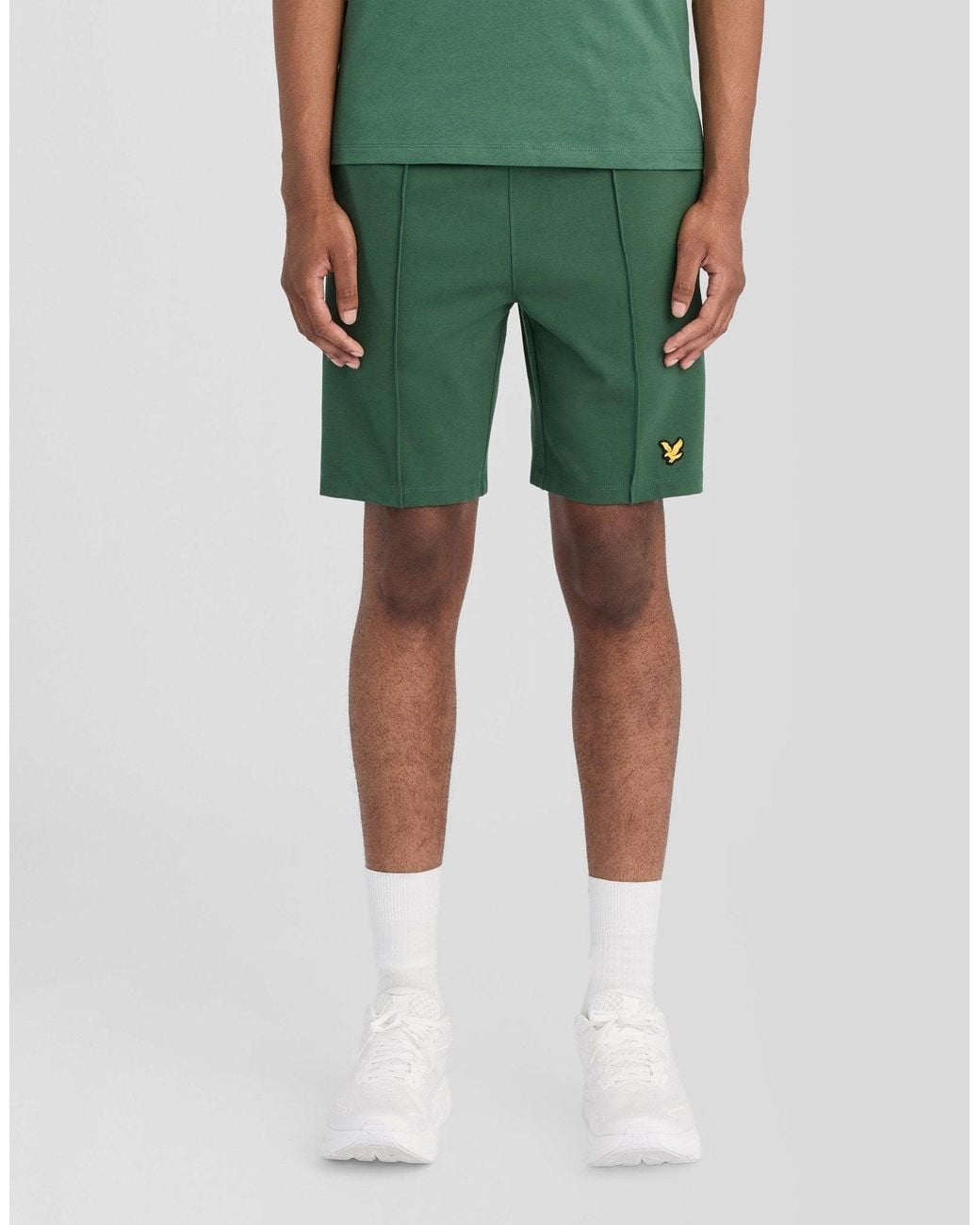 Lyle & Scott Green Padel Taped Shorts for men