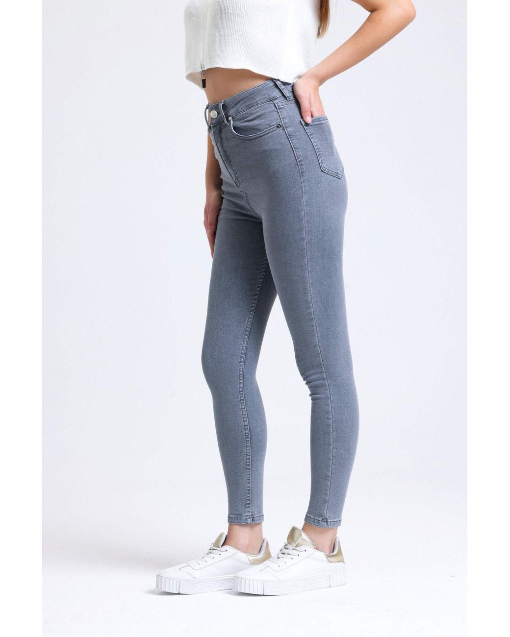 Hiccup Blue High Waist Skinny Jeans