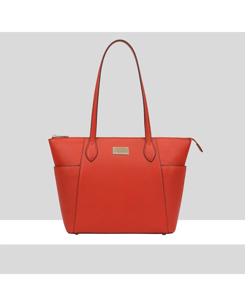 Paul Costelloe Red Morava Leather Tote/Shoulder Bag