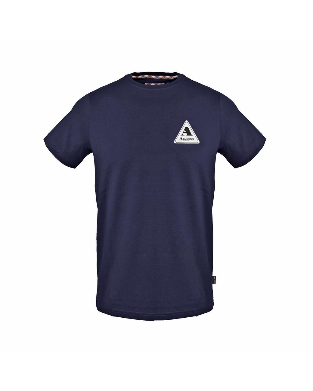 Aquascutum Blue Regular Fit Crew Neck Short Sleeve T-Shirt for men