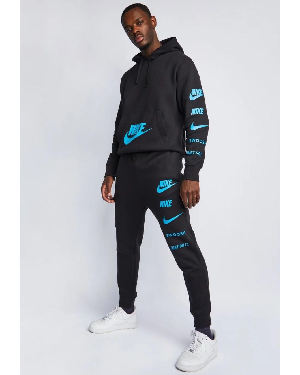 Nike Sportswear Standard Issue Hooded Tracksuit in Blue for Men Lyst UK