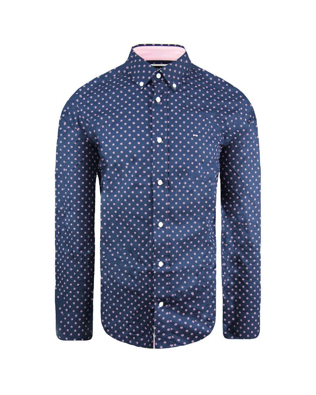 Eden Park Blue Paris Oval Flowers Shirt for men