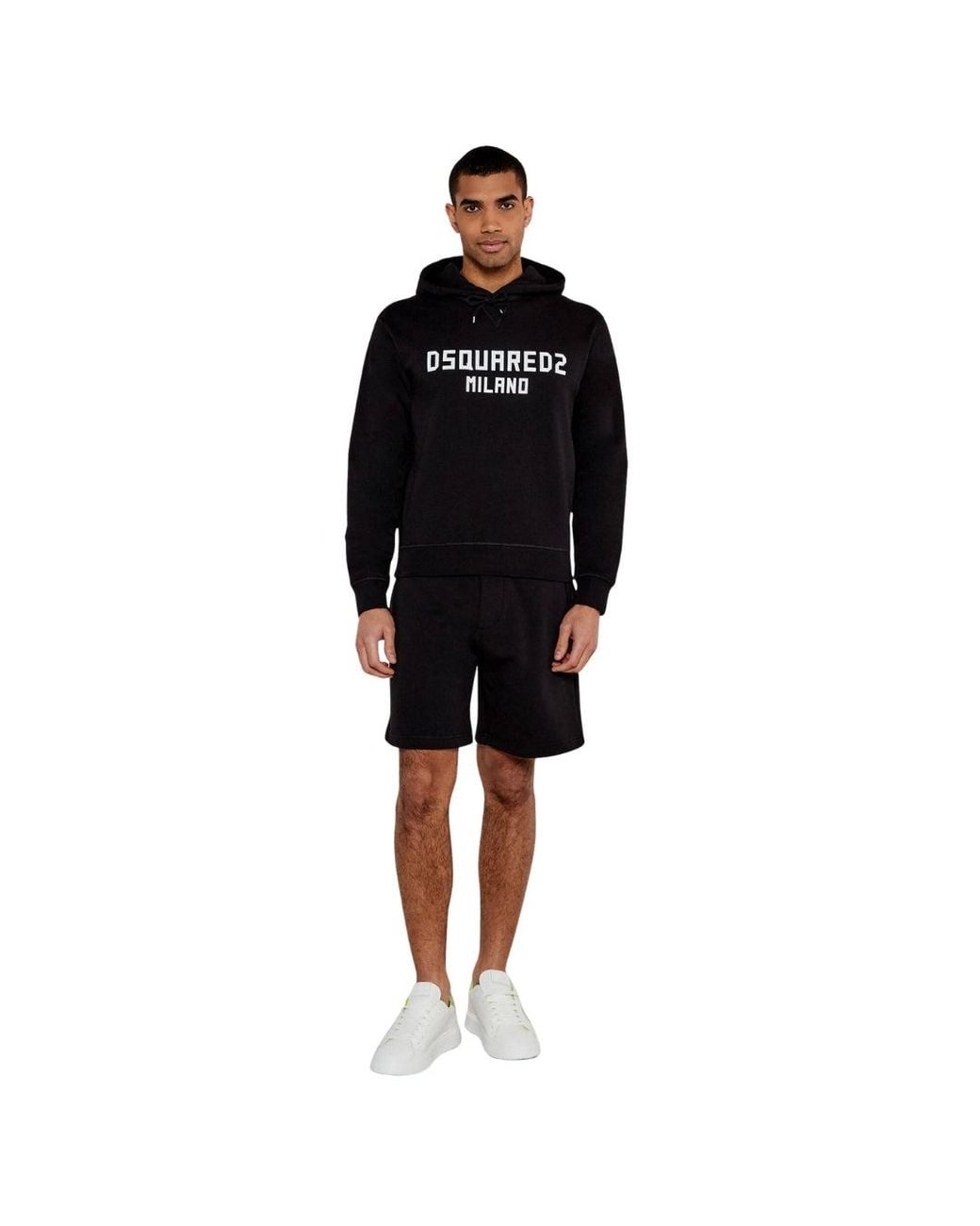 DSquared² Black Milano Logo Tracksuit Cotton for men