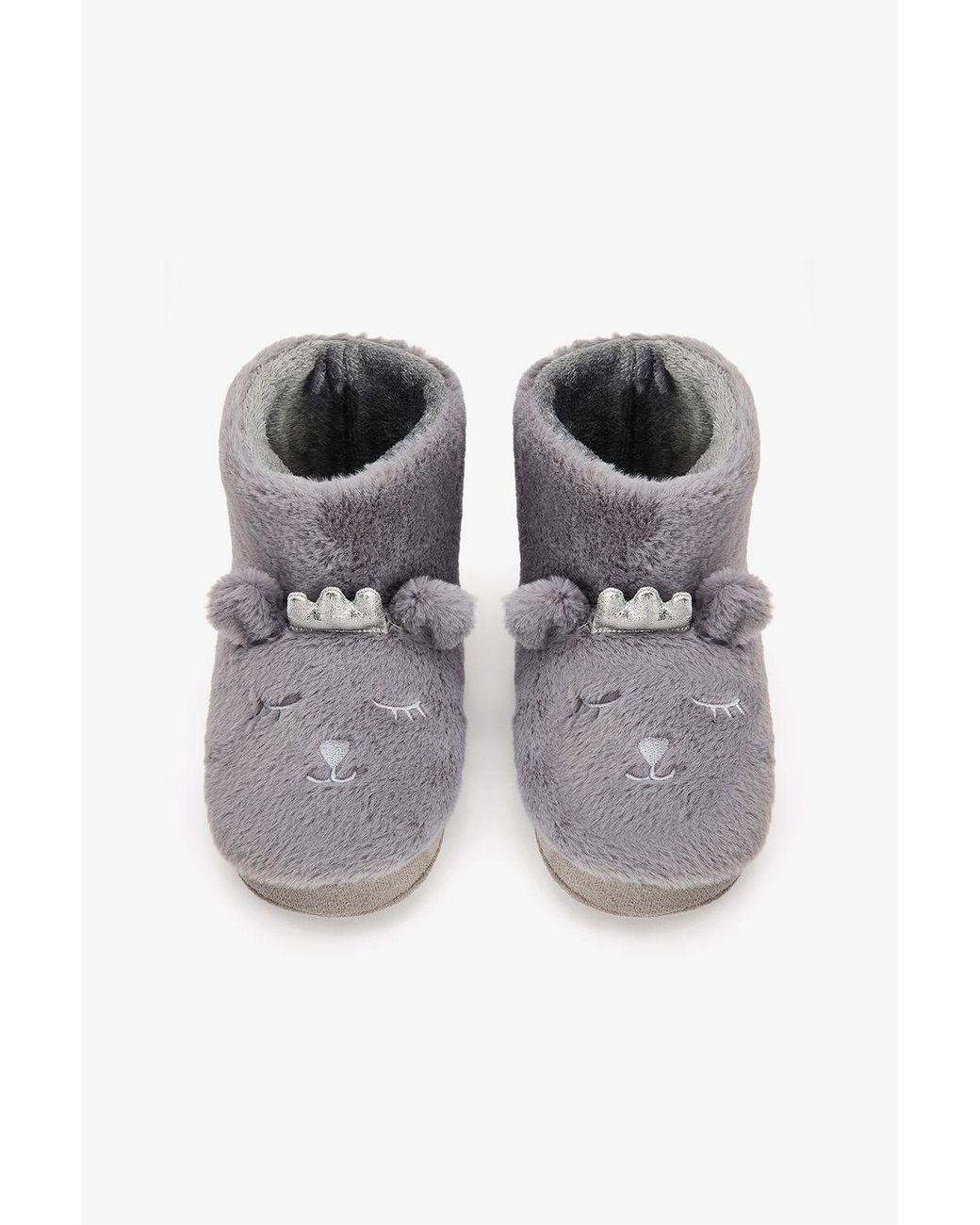 Penti Gray Animal Embroidered Softy Home Booties