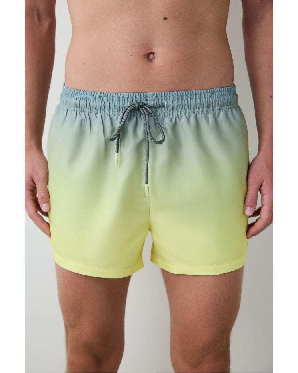 Penti Green Degrade Striped Swim Shorts for men