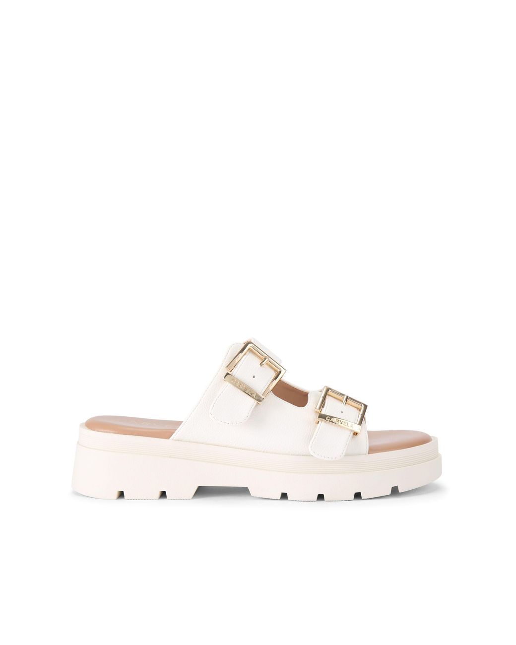 Carvela Kurt Geiger Natural Bormio Buckle Sandals