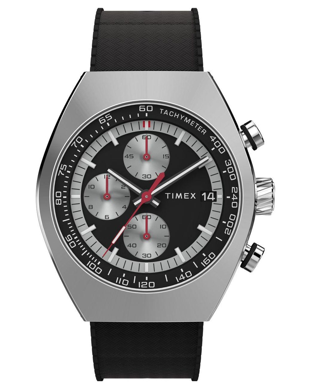 Timex Gray Legacy Tonneau Watch Tw2W64500 Rubber for men