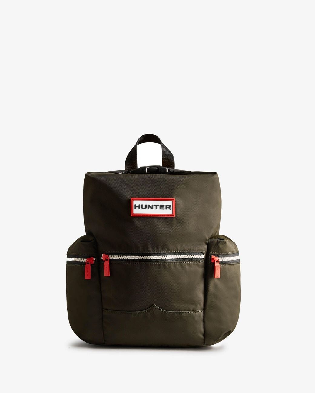 Hunter Black Logo Detail Backpack for men