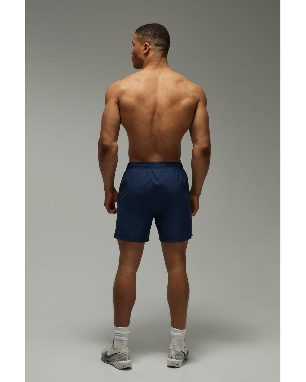 BoohooMAN Blue Training Dept Stretch Woven 5Inch Short for men