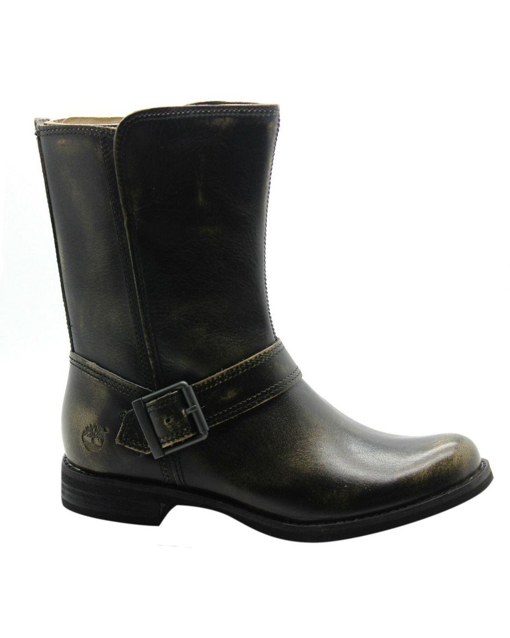 Timberland Black Af Savin Hill Mid Side Zip Boots Distressed A1239 B82A Leather (Archived)