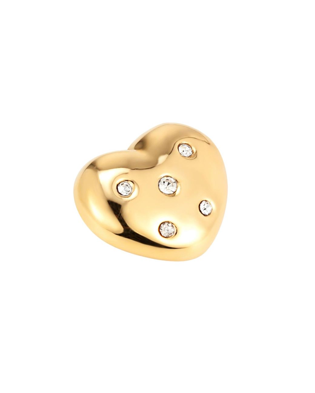 SEOL + GOLD Metallic 18Ct Plate Cz Bubble Heart Cord Necklace