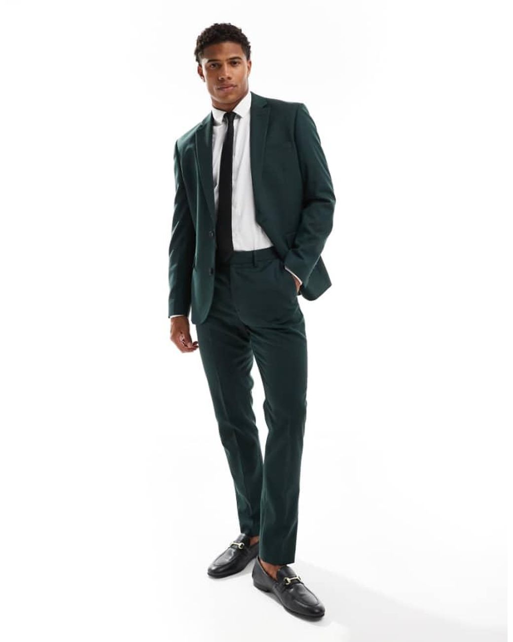 ASOS Green Skinny Suit Trousers for men