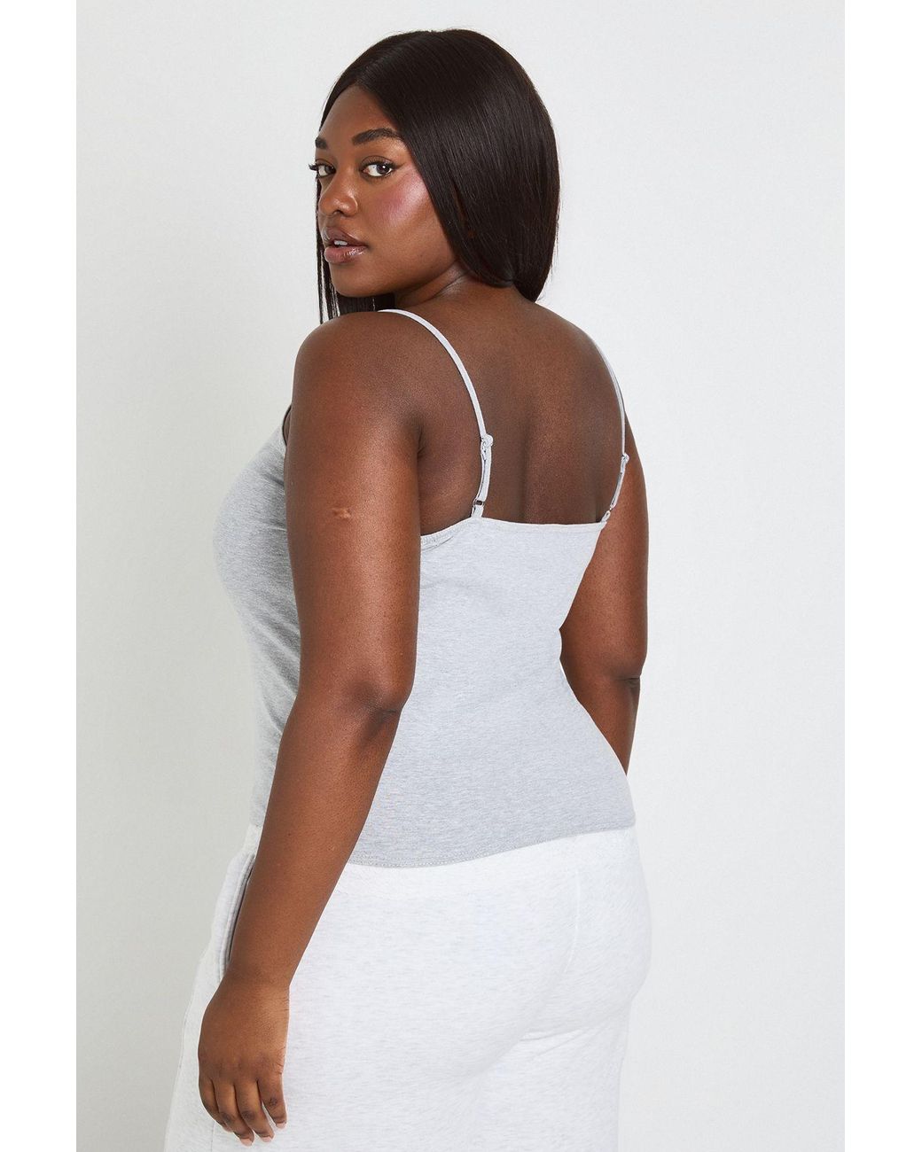 Boohoo White Plus Lace Trim Tie Keyhole Top