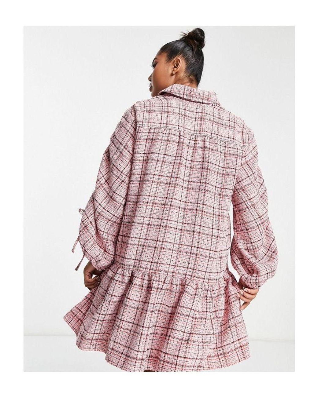 Asos design mini smock sundress with pep hem new arrivals