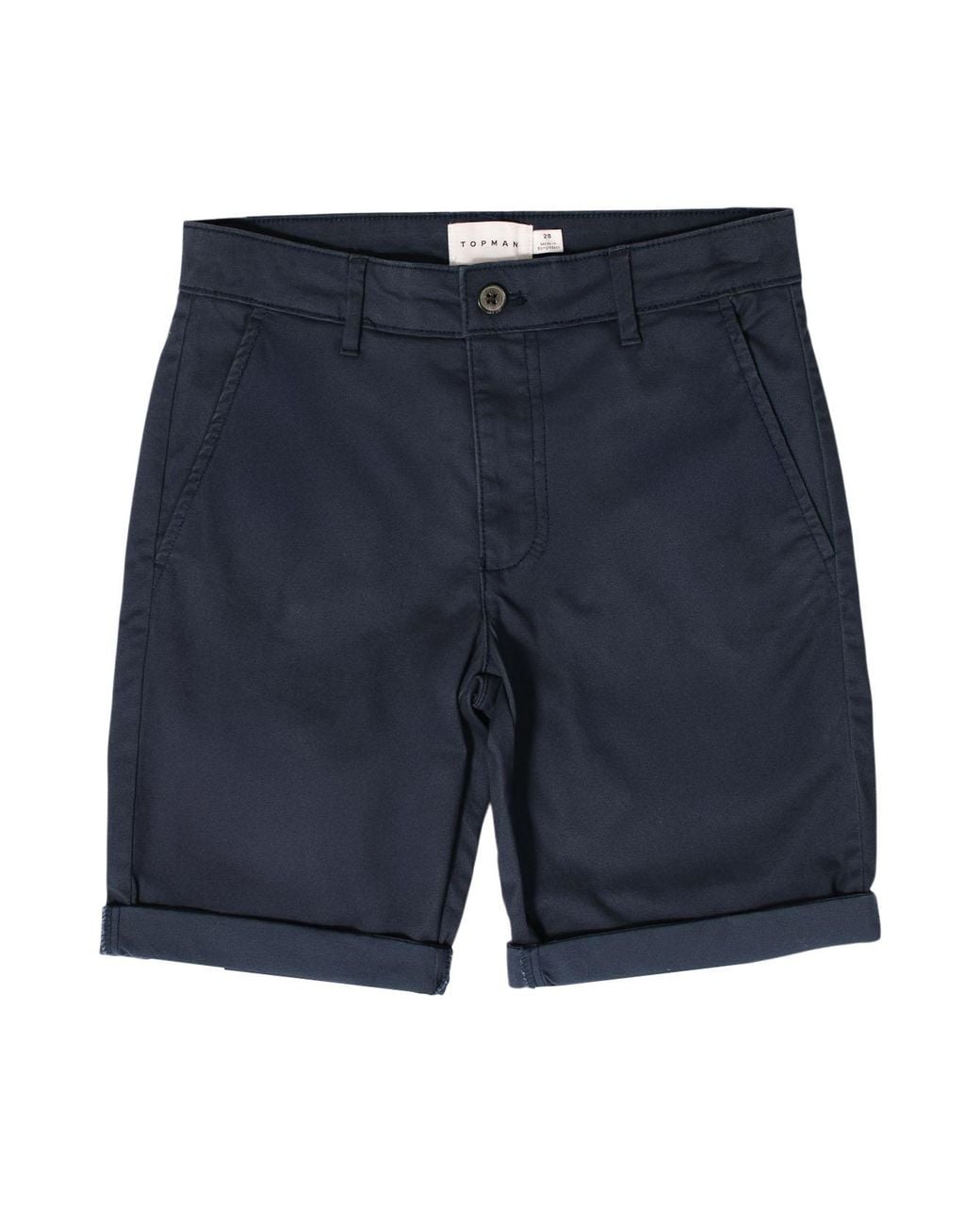 Topman Blue Slim Fit Chino Shorts for men